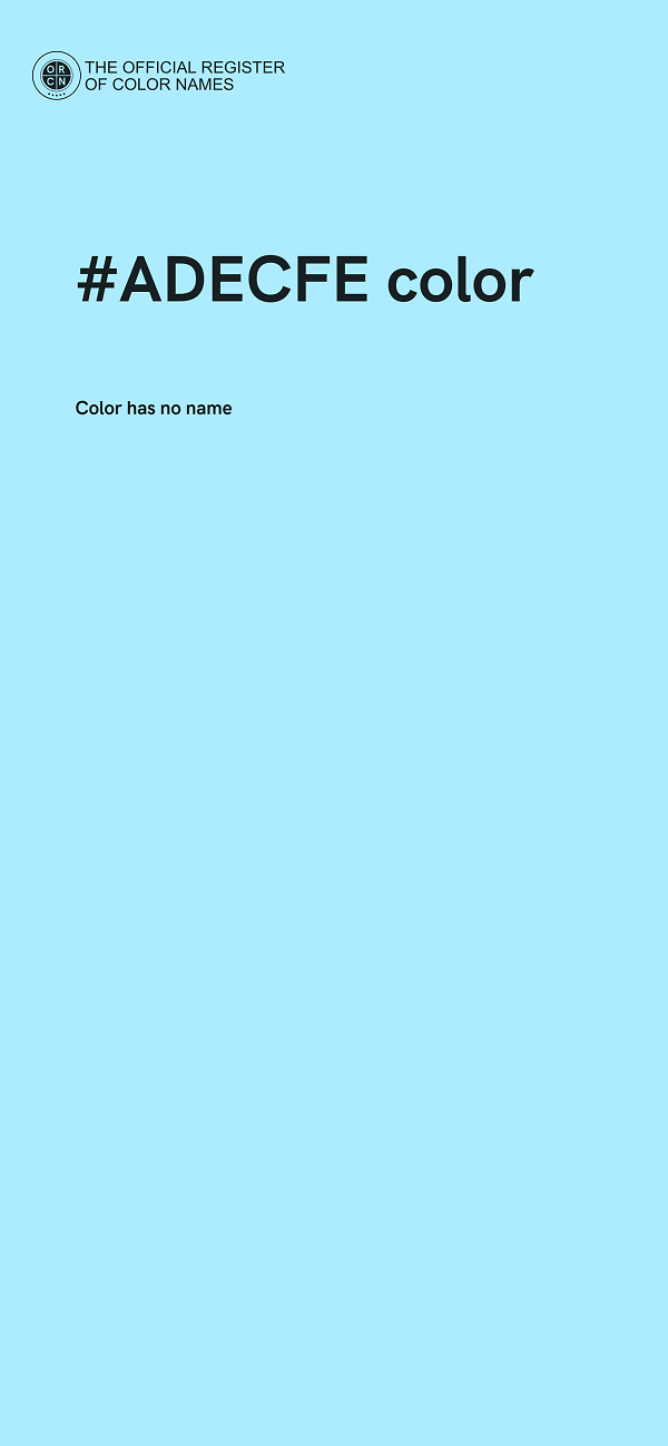 #ADECFE color image