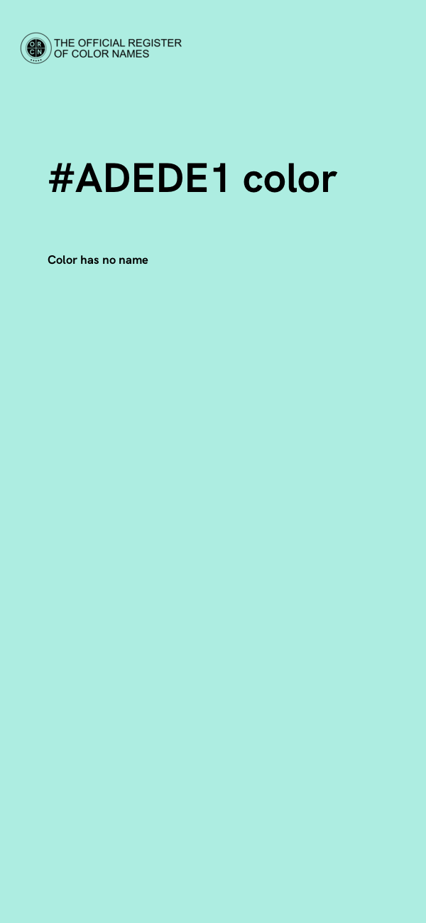 #ADEDE1 color image