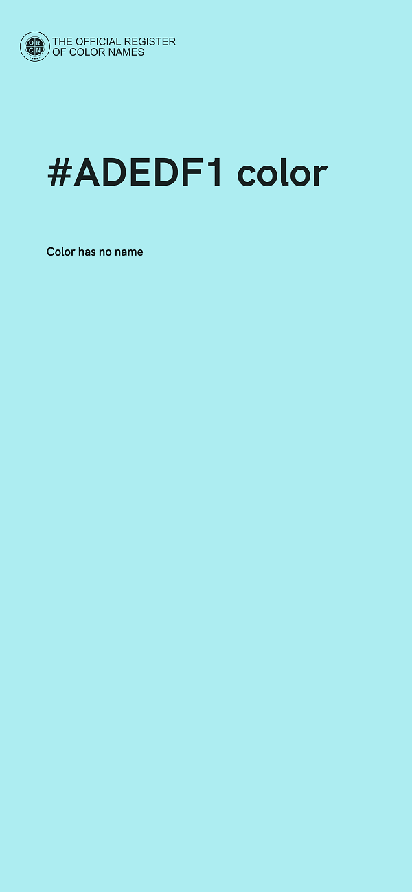 #ADEDF1 color image