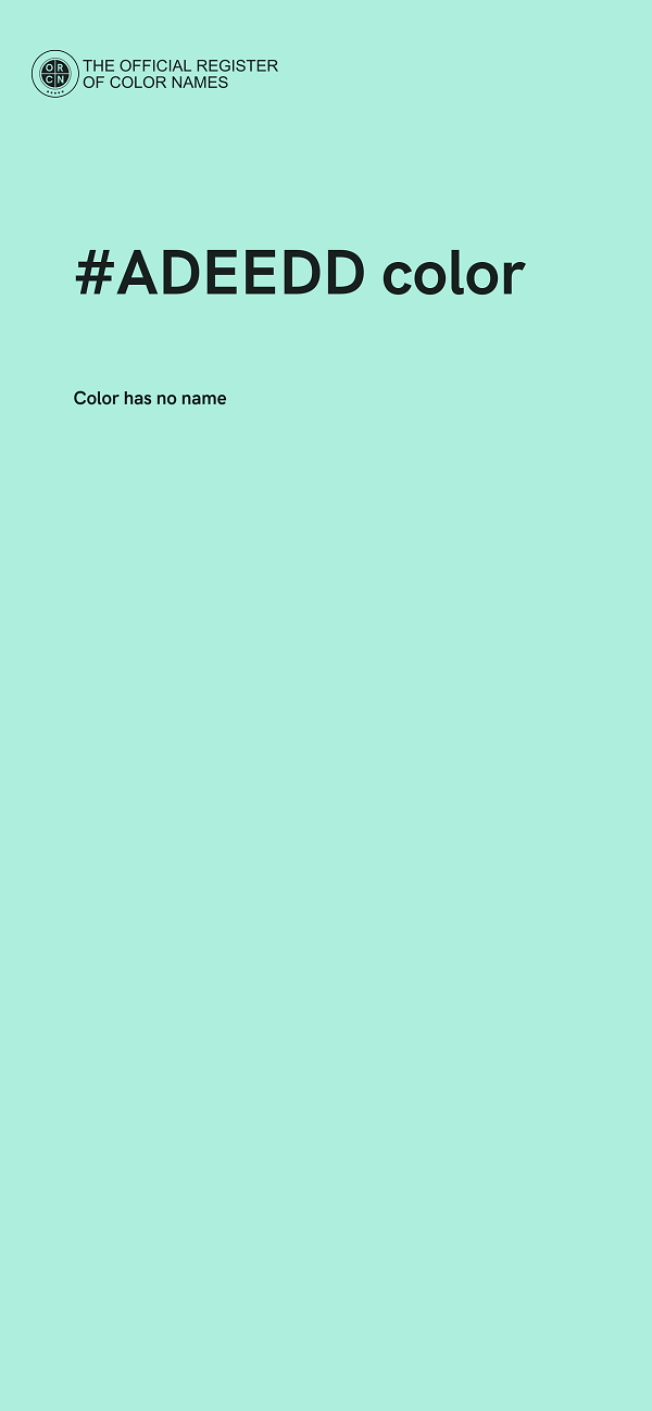 #ADEEDD color image