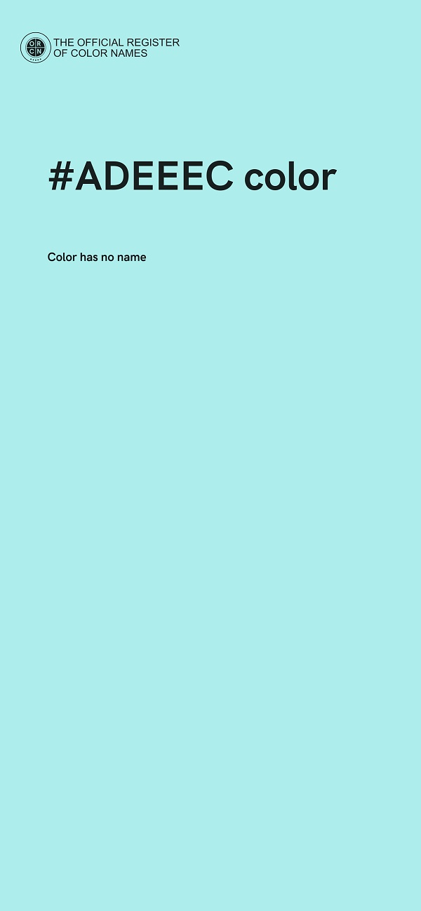 #ADEEEC color image
