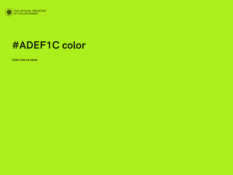 #ADEF1C color image