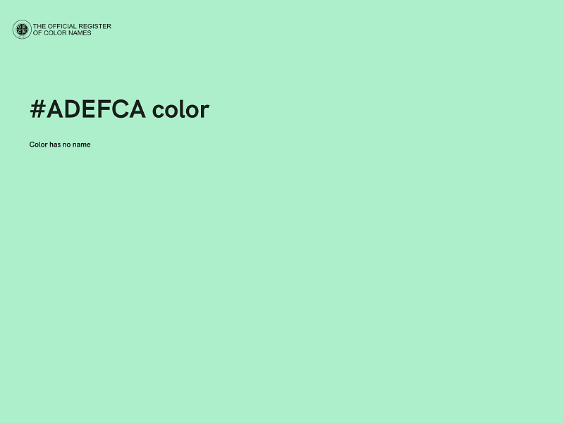 #ADEFCA color image