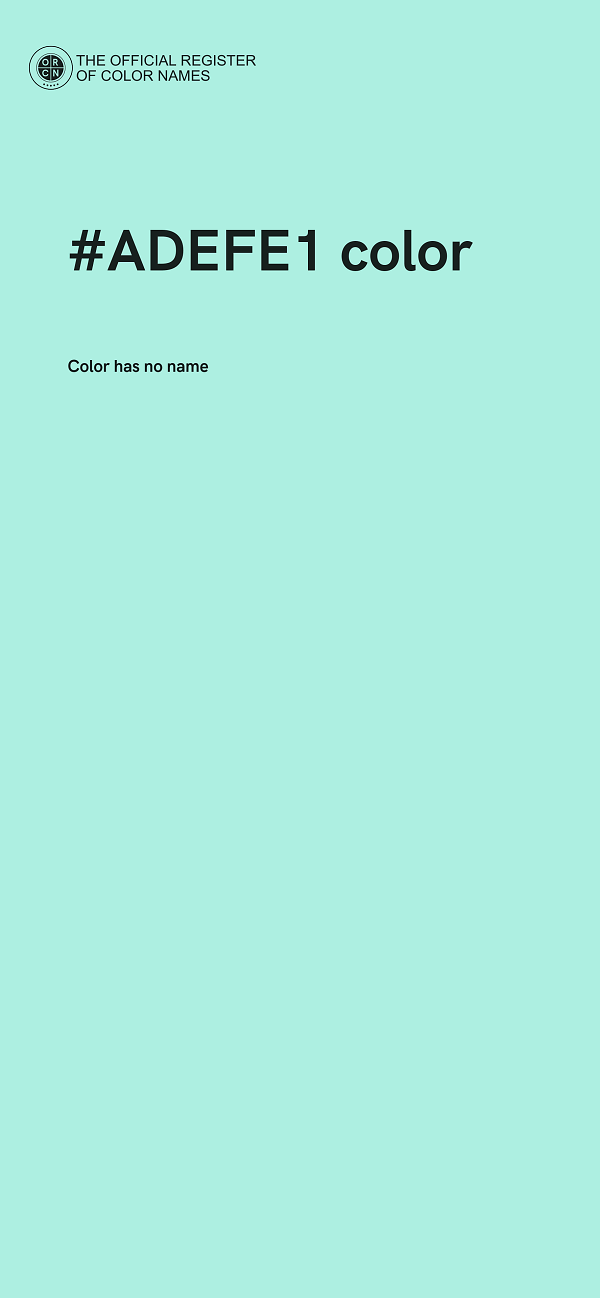 #ADEFE1 color image