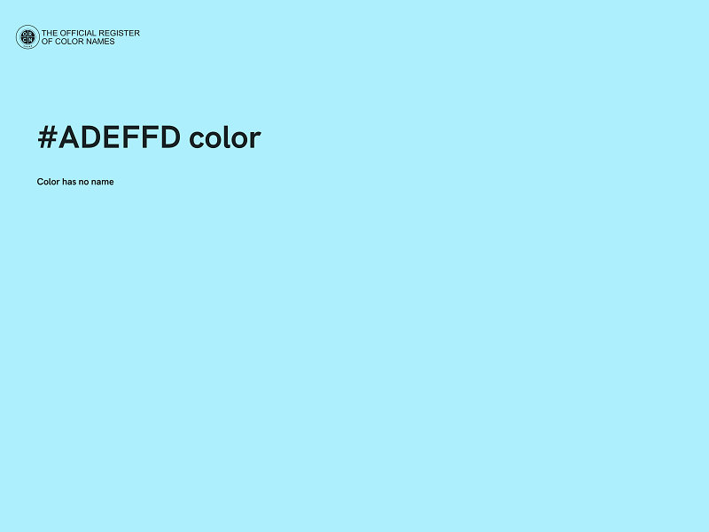 #ADEFFD color image