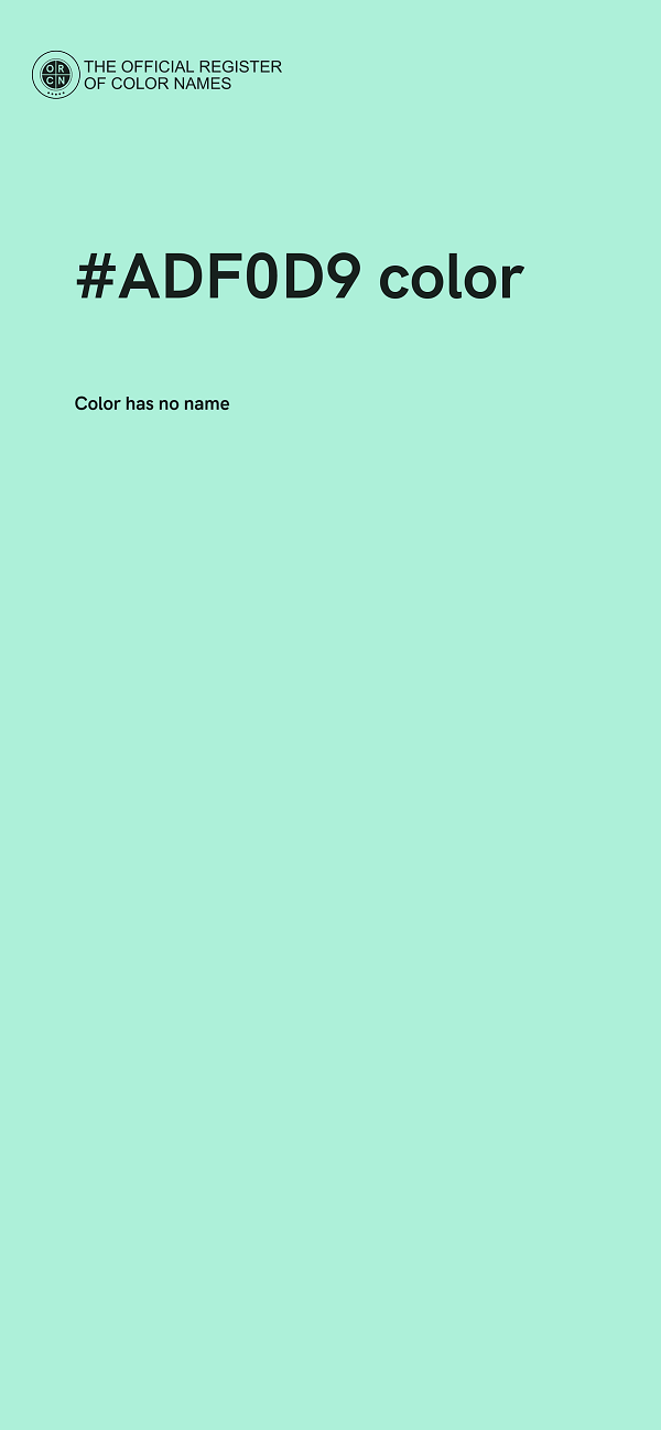 #ADF0D9 color image