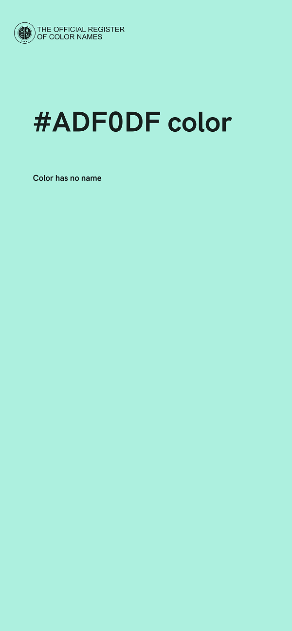 #ADF0DF color image