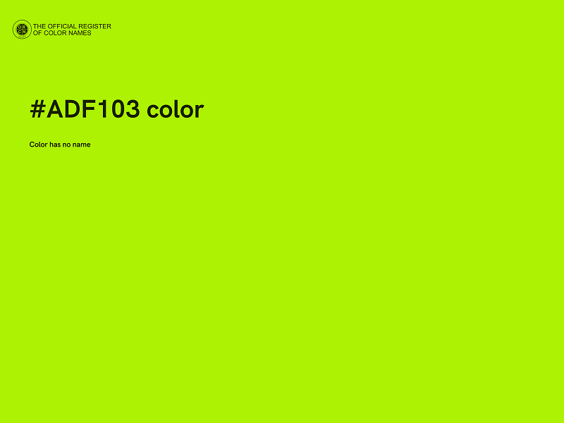 #ADF103 color image