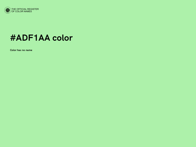 #ADF1AA color image
