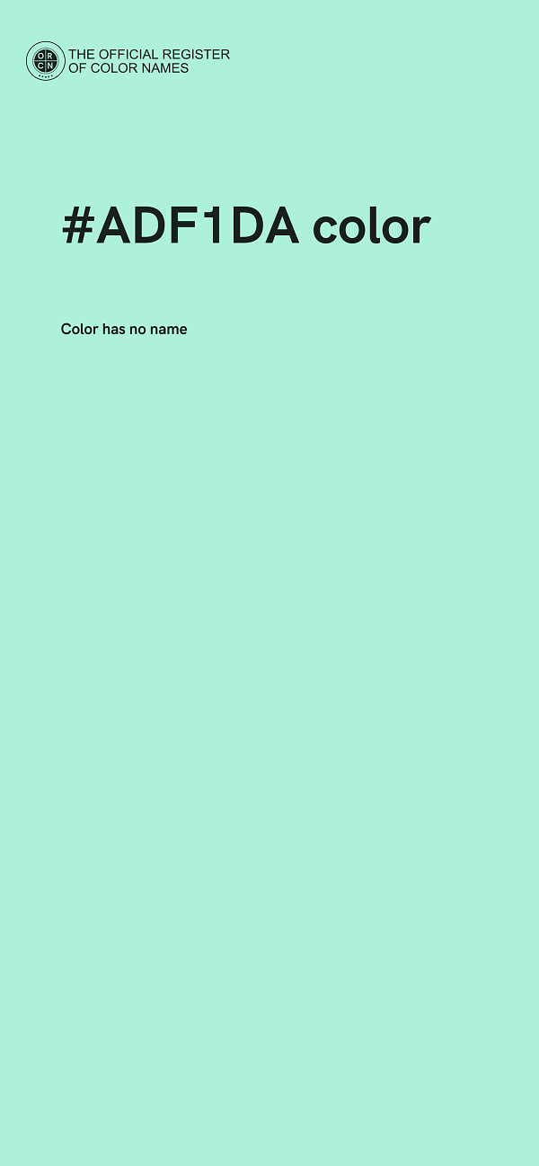 #ADF1DA color image