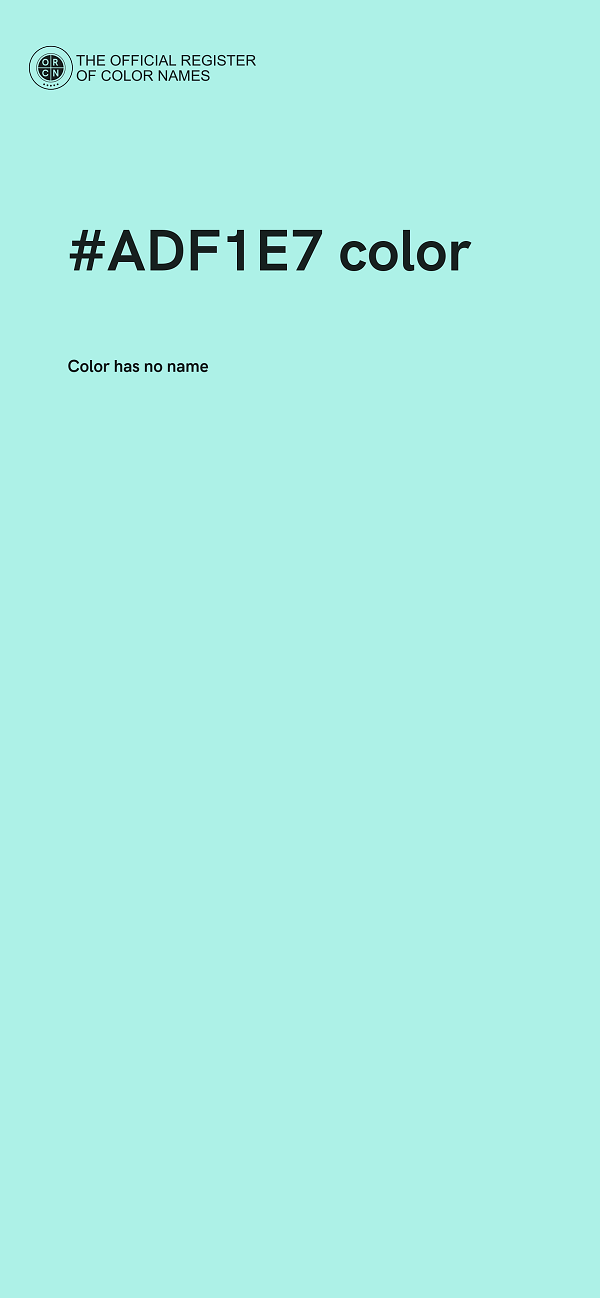 #ADF1E7 color image