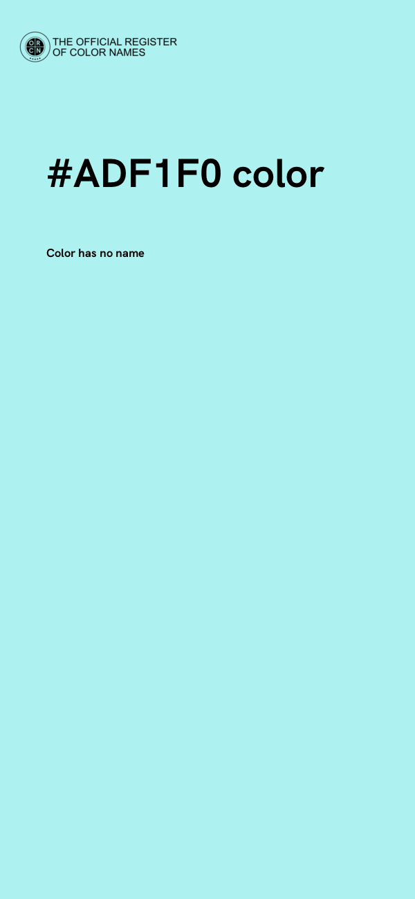 #ADF1F0 color image