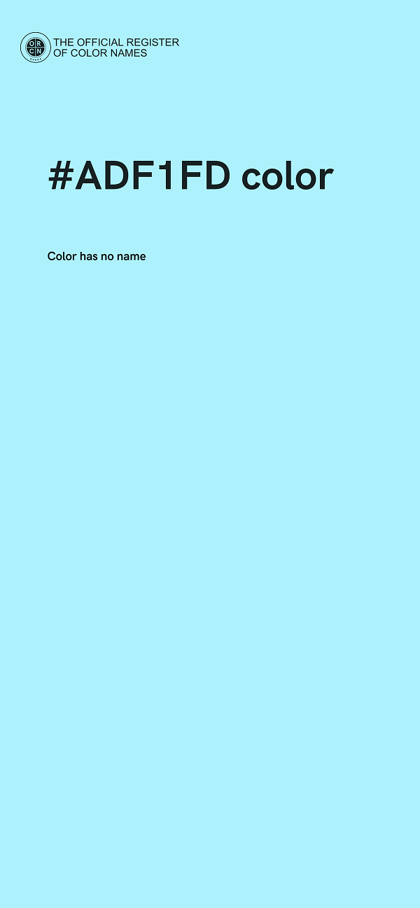 #ADF1FD color image