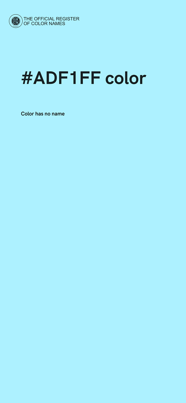 #ADF1FF color image