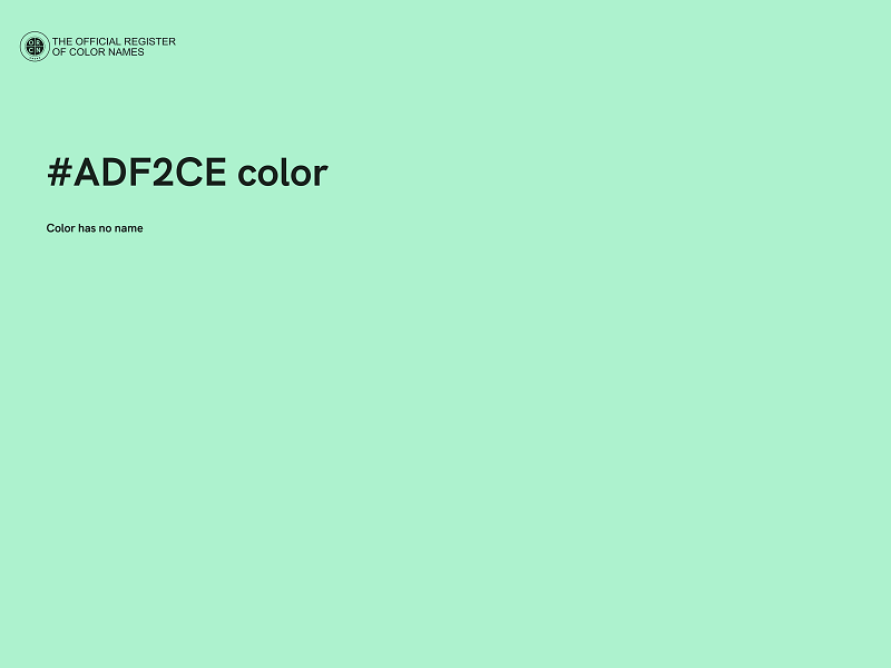 #ADF2CE color image