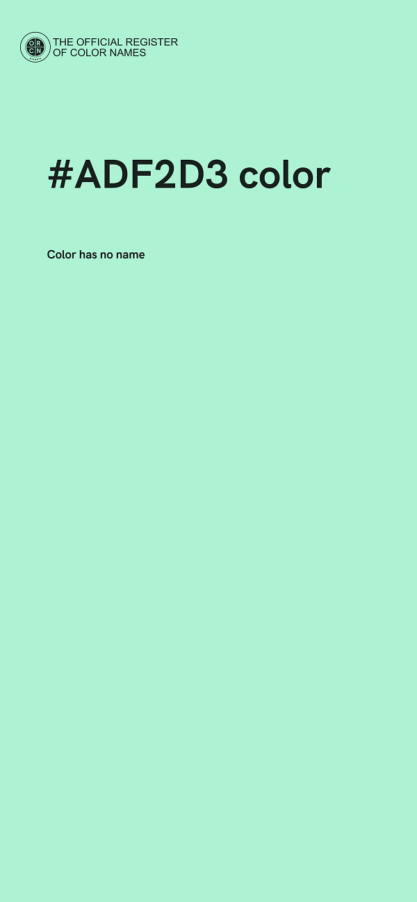 #ADF2D3 color image