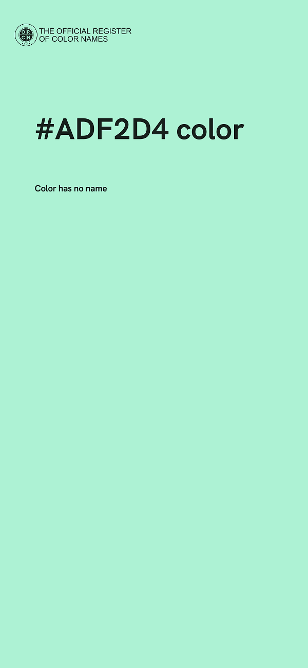 #ADF2D4 color image