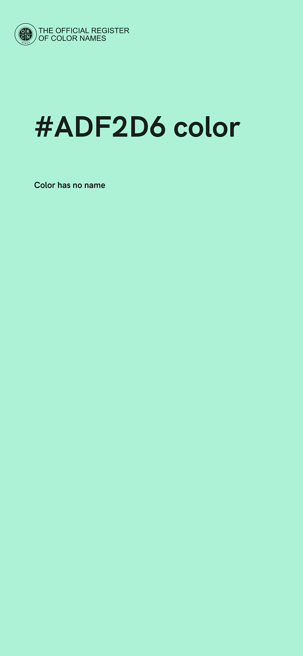 #ADF2D6 color image