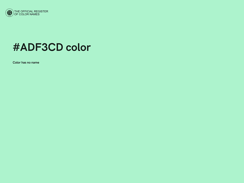 #ADF3CD color image