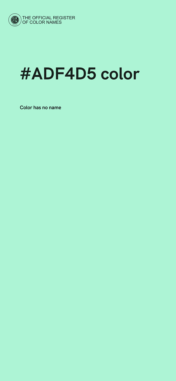 #ADF4D5 color image