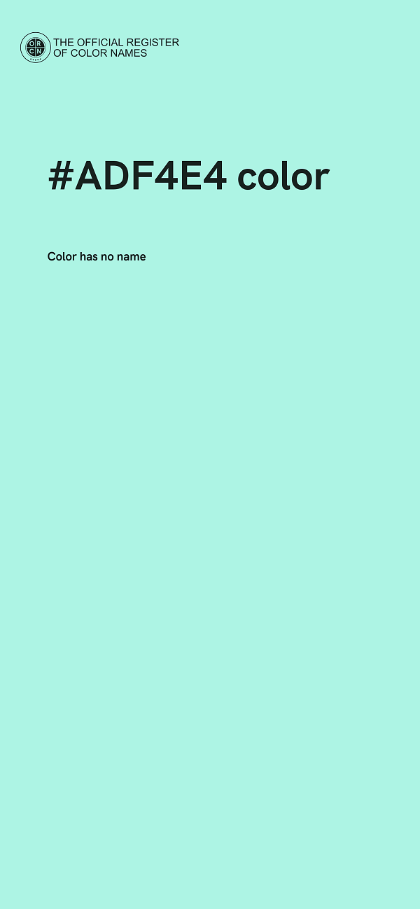 #ADF4E4 color image