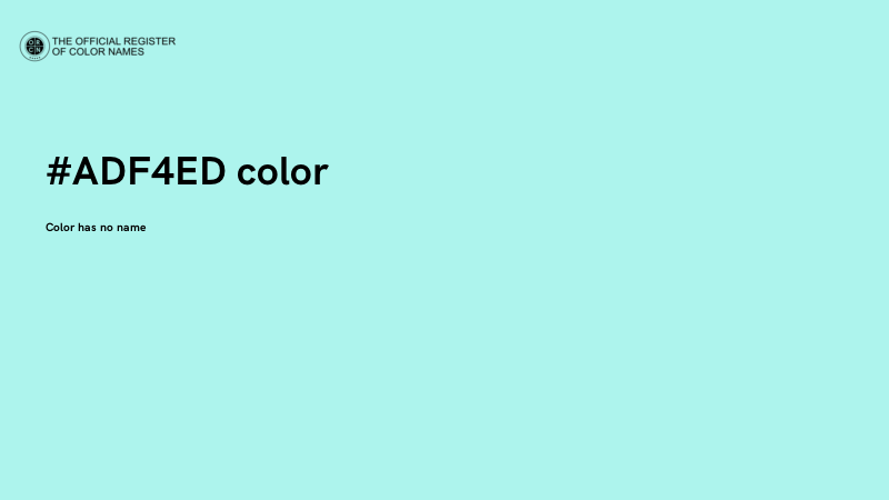 #ADF4ED color image