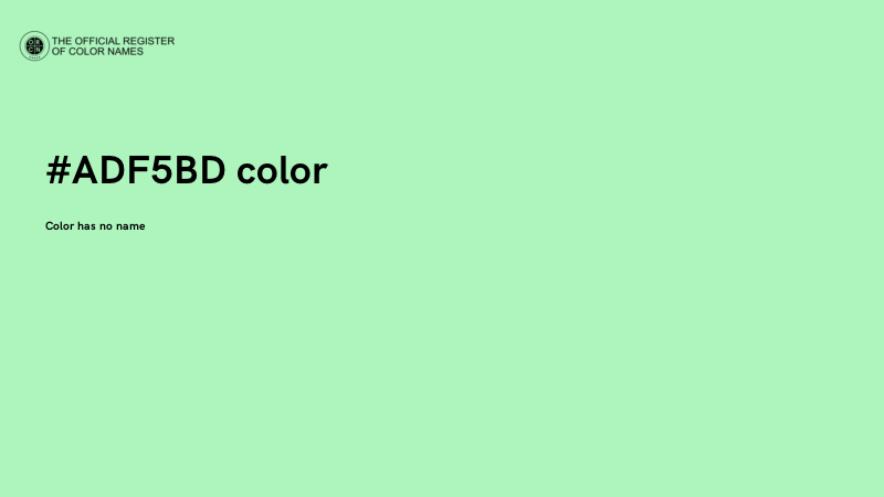 #ADF5BD color image