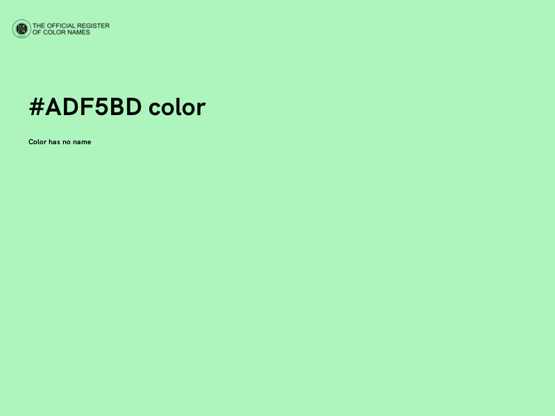 #ADF5BD color image