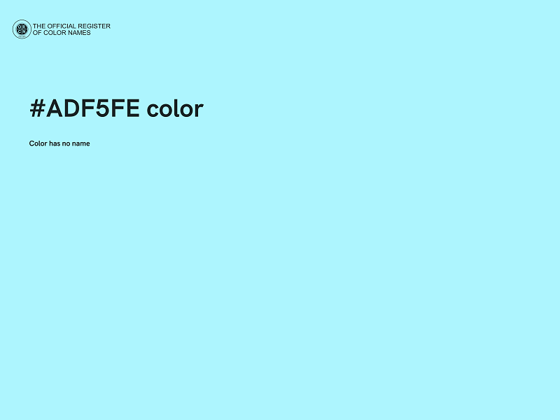 #ADF5FE color image