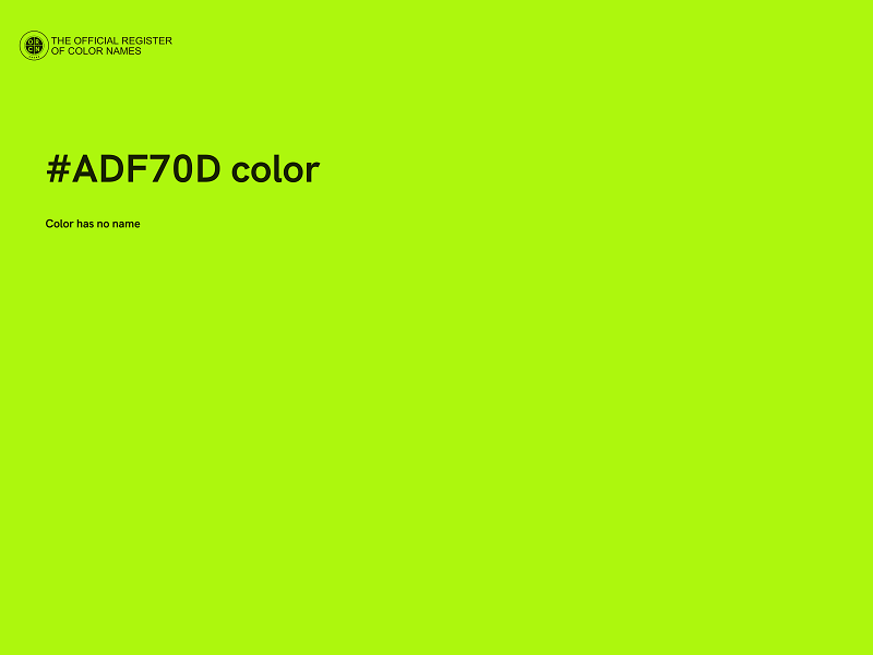 #ADF70D color image