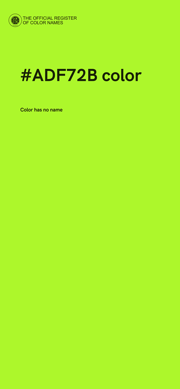 #ADF72B color image