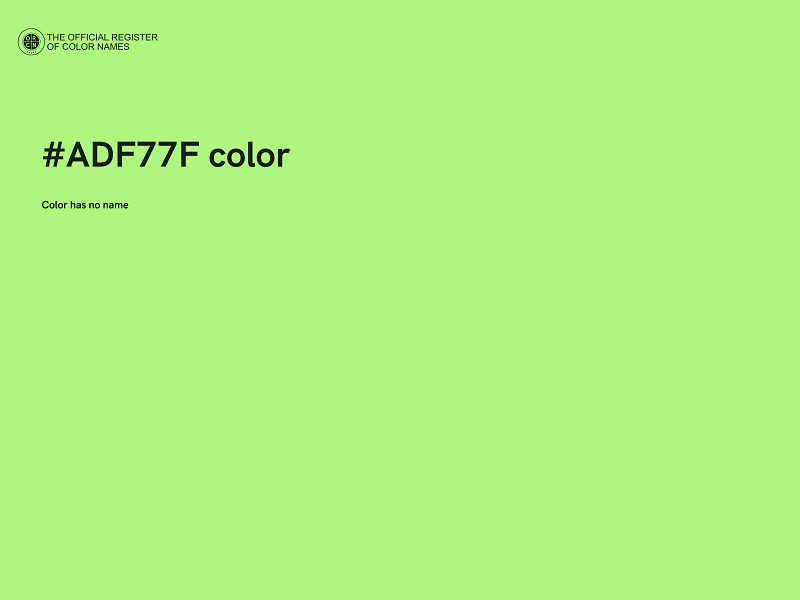 #ADF77F color image