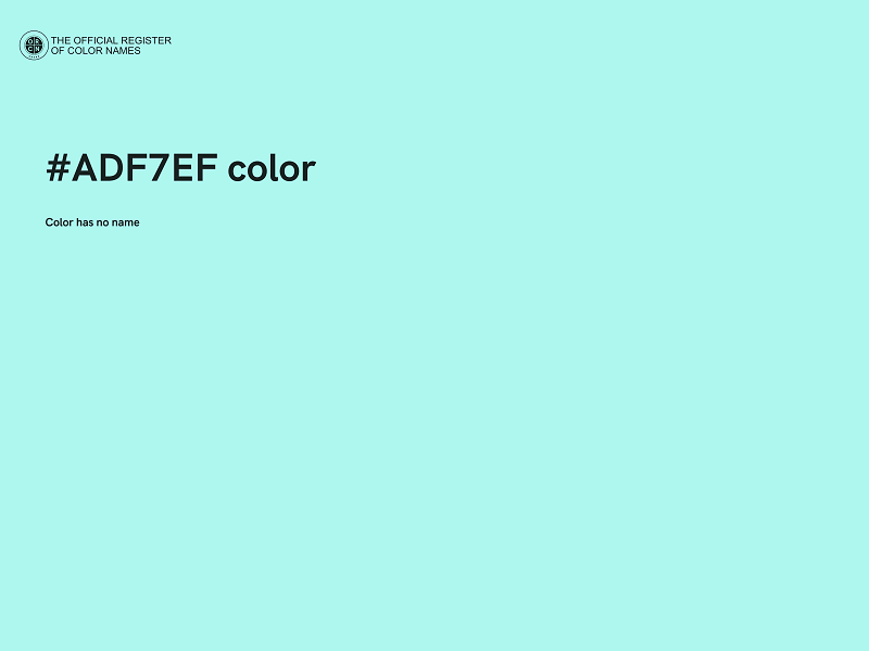 #ADF7EF color image