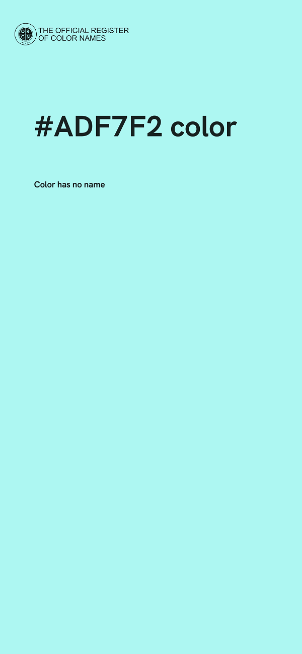 #ADF7F2 color image