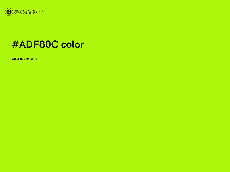 #ADF80C color image