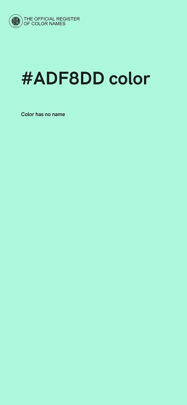#ADF8DD color image