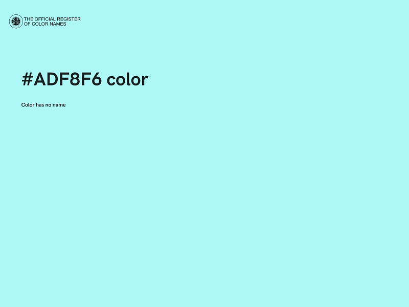 #ADF8F6 color image