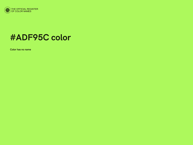 #ADF95C color image