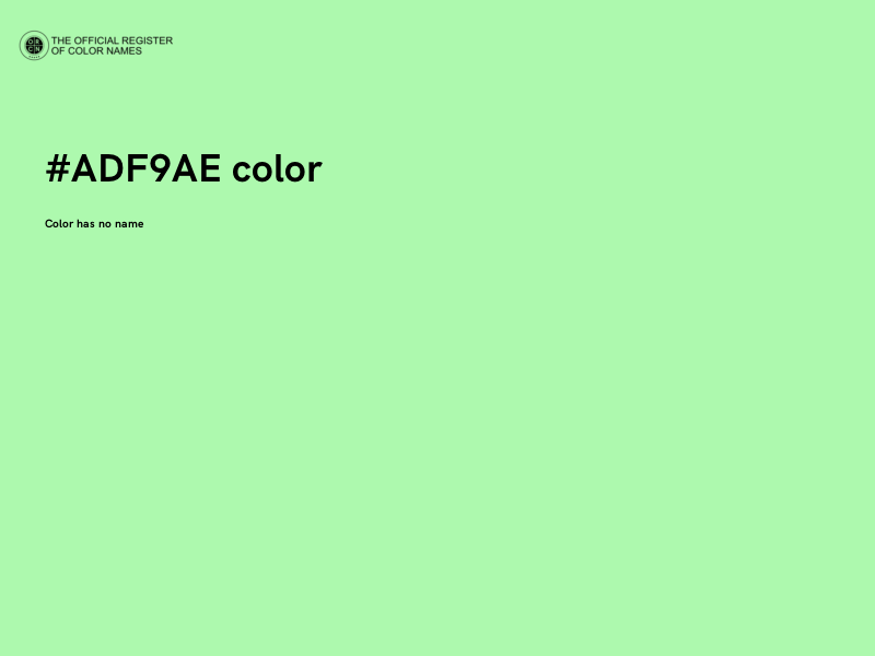#ADF9AE color image