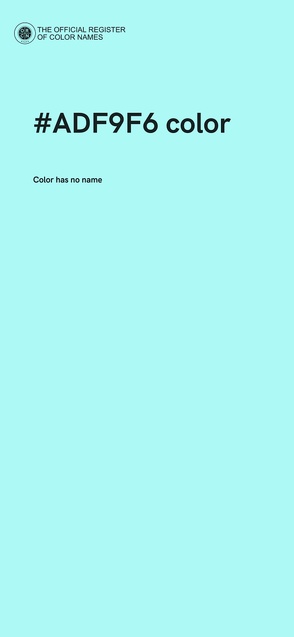 #ADF9F6 color image