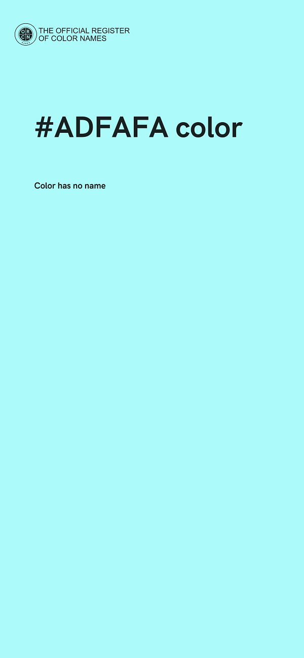 #ADFAFA color image