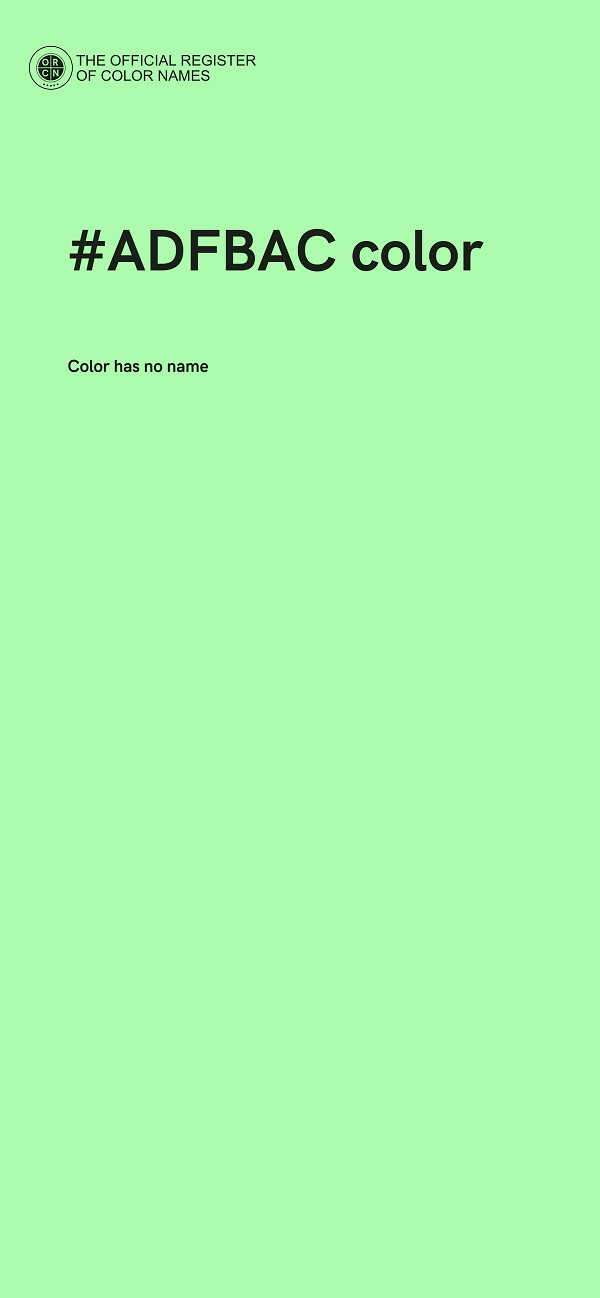 #ADFBAC color image