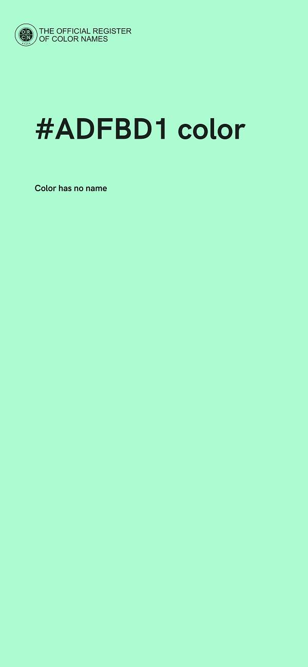#ADFBD1 color image