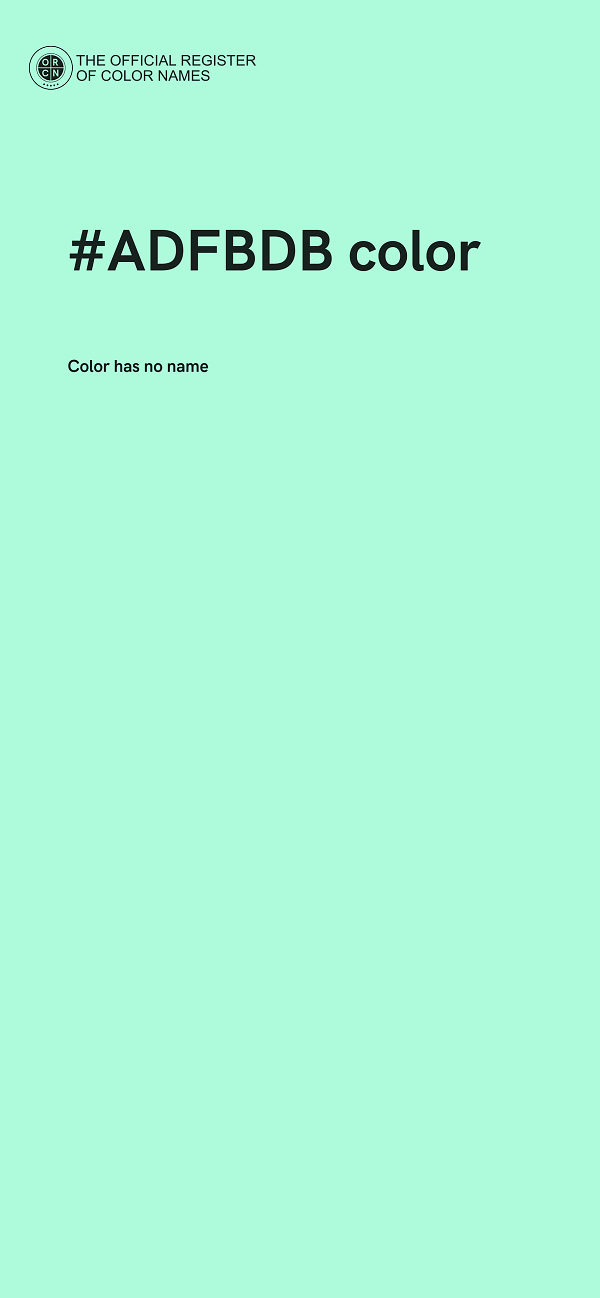 #ADFBDB color image
