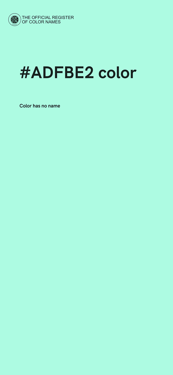 #ADFBE2 color image