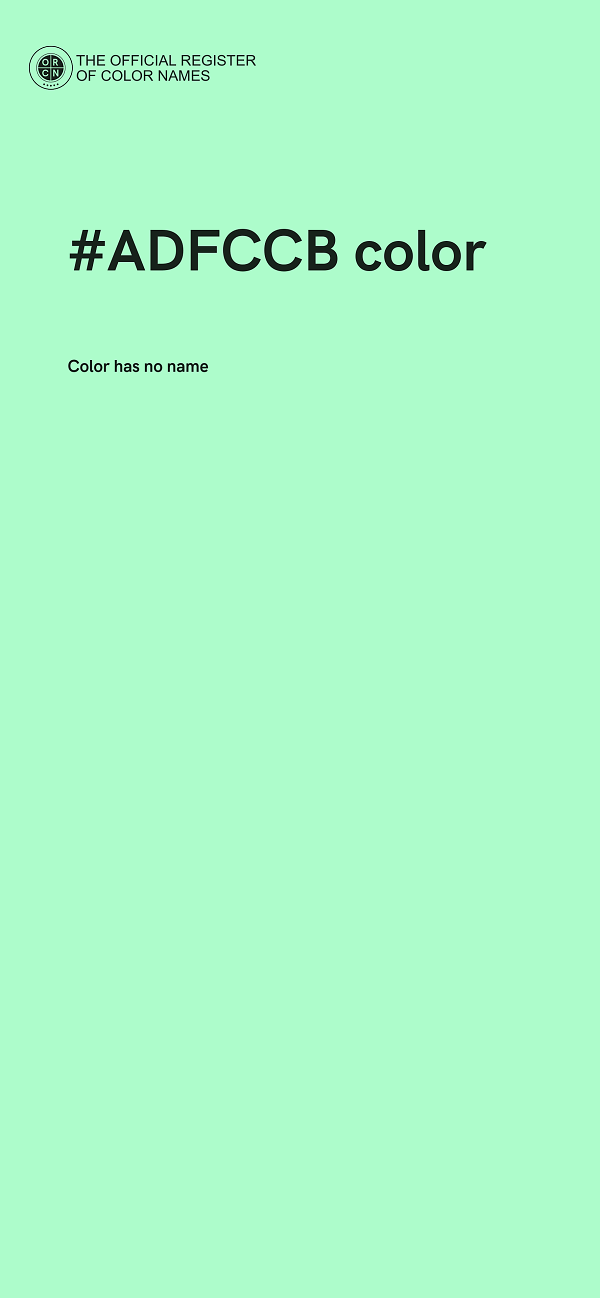 #ADFCCB color image
