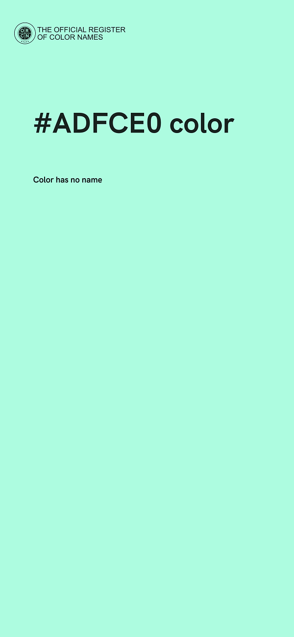 #ADFCE0 color image