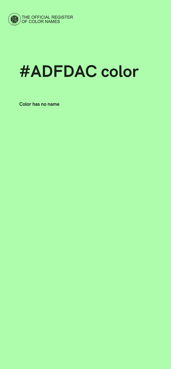 #ADFDAC color image