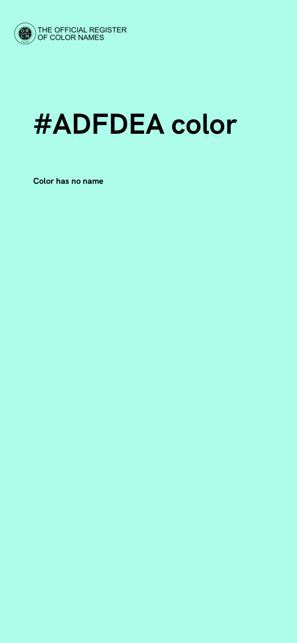 #ADFDEA color image