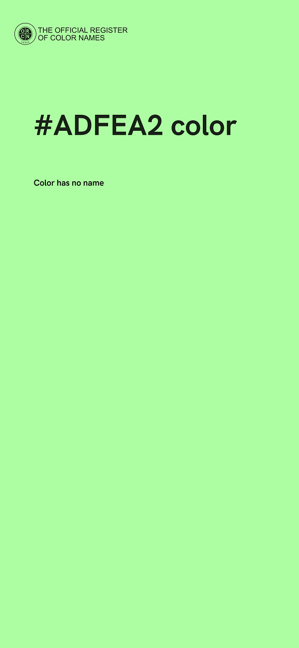 #ADFEA2 color image